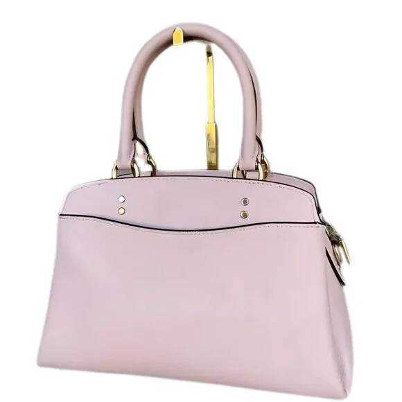 COACH Leather Washed Mauve Mini Lillie Carryall Golden Hardware Feet NWT - Picture 9 of 11